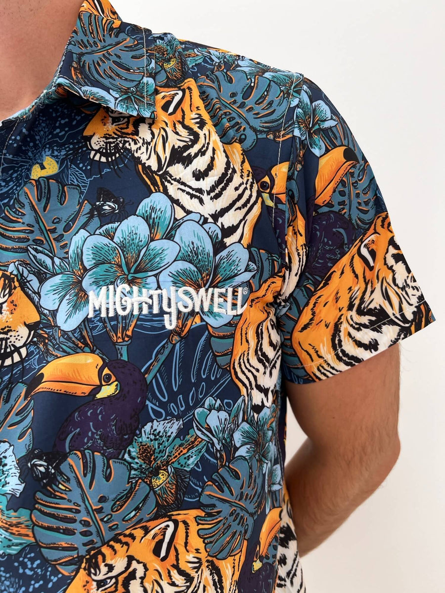 Mighty Swell Tiger Collared Shirt