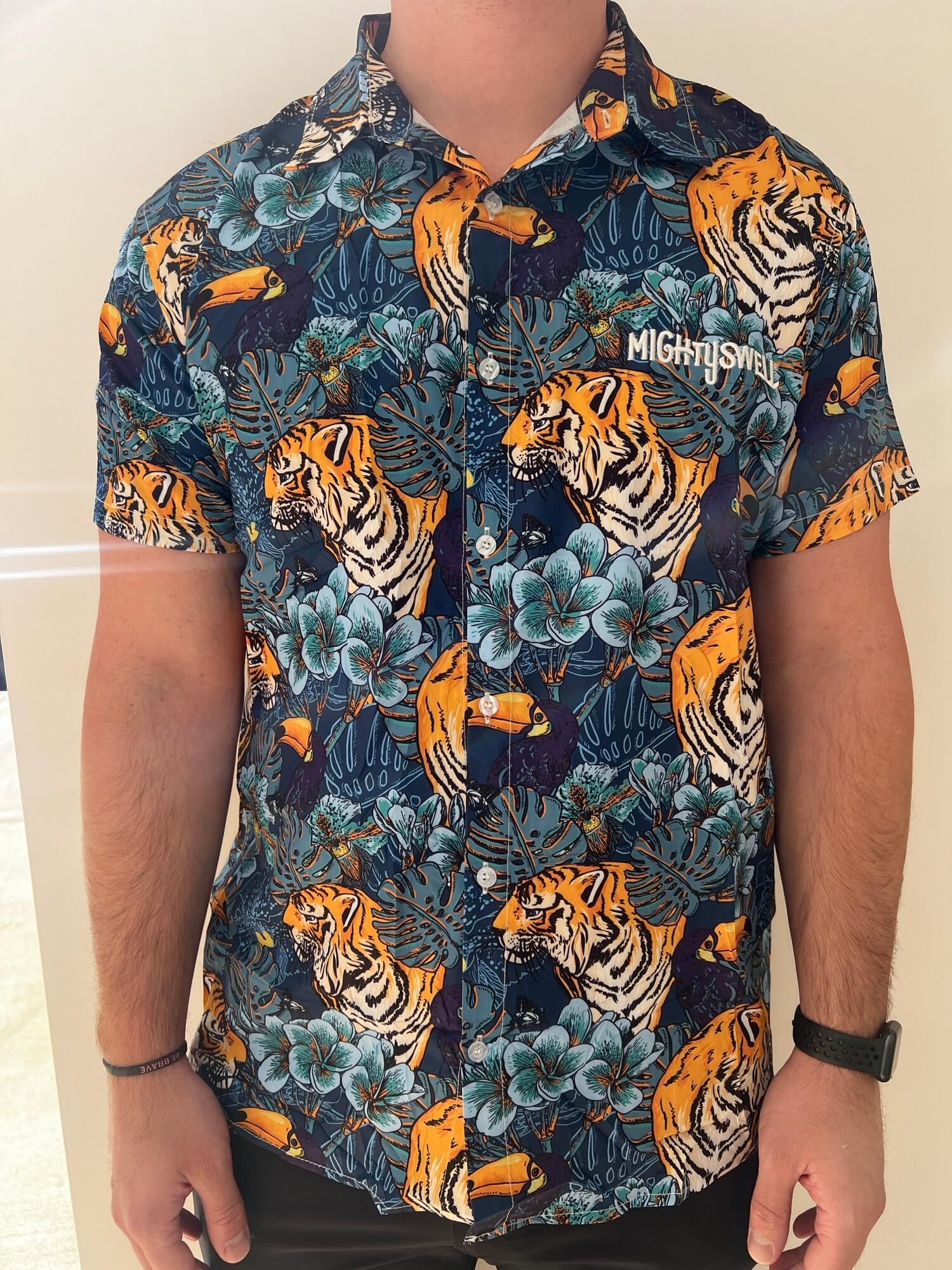 Mighty Swell Tiger Collared Shirt
